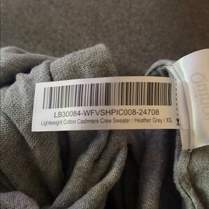 Quince Lightweight Cotton Cashmere Crew Sweater, XSmall